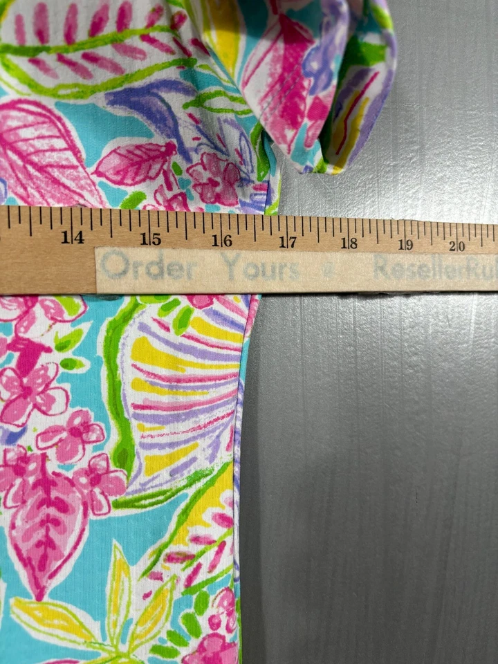 Top IBKUL XS para mujer cuello falso floral manga corta mezcla de nailon Foto 4 de 4