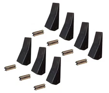 7 Backhoe / Skid / Mini Ex Bucket Teeth w/ Pins - 23, 230, 230SP, D51750, T230SP