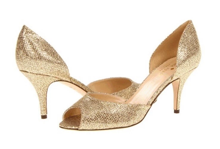 Kate Spade New York Sage G Peep Toe Glitter d'Orsay Pump taglia 10 5