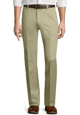 St John's Bay Men's Stretch Straight Fit Pants Khaki (Sizes 30, 34, 40 ...