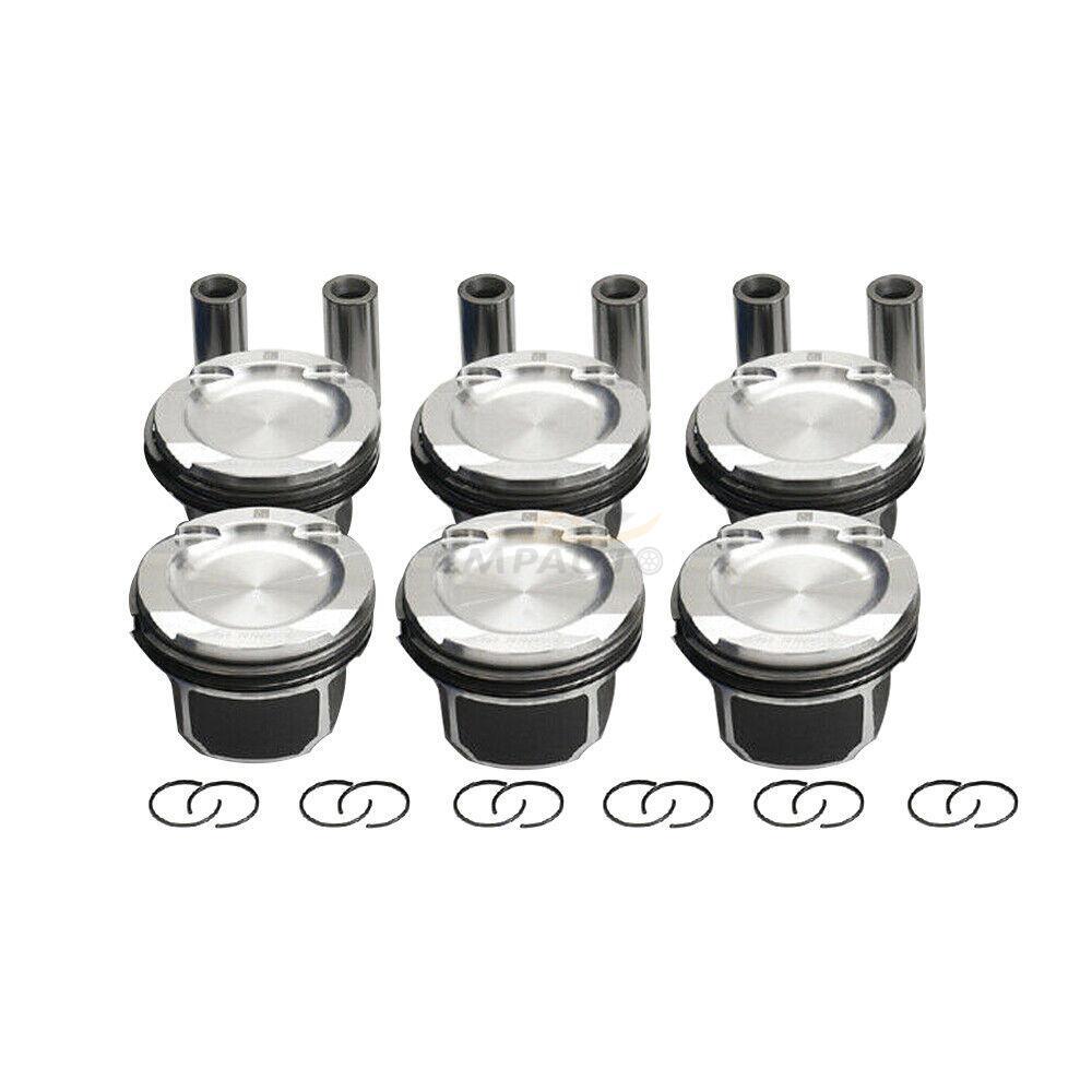 6x 84mm Pistons& Rings Set 11257610295 For BMW E82 E90 E60 135i 335i