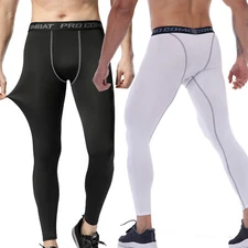 Men Compression Slim Underwear Sports Long Fitness Lightweight Pants US