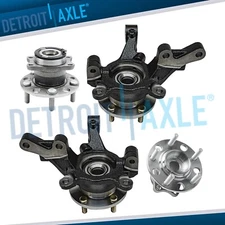 AWD Front Steering Knuckles Rear Wheel Bearing Hubs for 2007 2008 Dodge Caliber