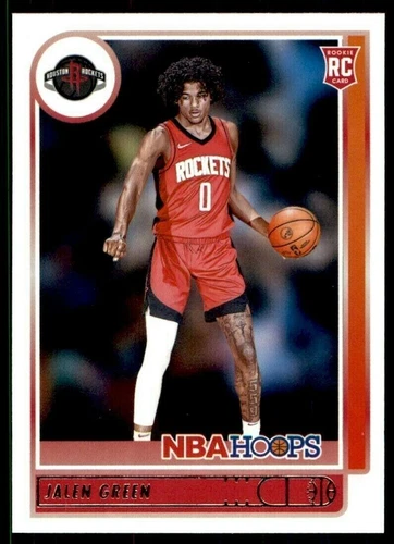 2021-22 NBA Hoops Base Rookie #218 Jalen Green Houston Rockets RC