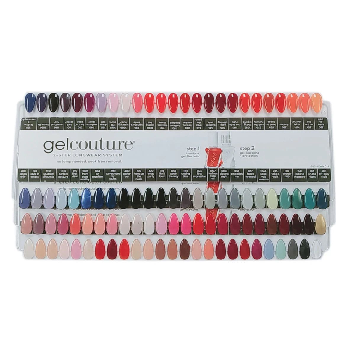 Essie Gel Couture Nail Polish Color Swatch Color Chart Color