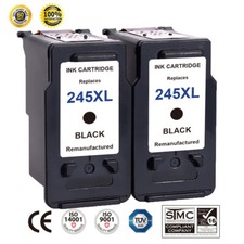 2 Black PG-245XL Ink Cartridges For Canon PIXMA MG2522 MG2550 TR4520 TR4522 ;