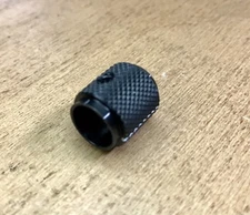 ALUMINUM CONTROL ROUND ROTARY RADIO TUNING KNURLED BLACK KNOB QTY 3 NEW