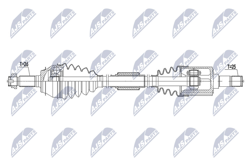 Driveshaft Front Axle Left NPW-HD-054 NTY for HONDA JAZZ IV - Image 11