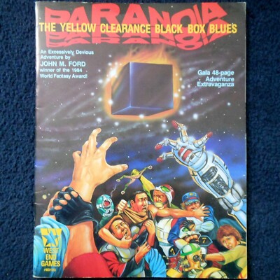 1985 The Yellow Clearance Black Box Blues Paranoia Adventure Module RPG 80103