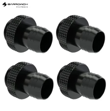 BarrowCH G1/4" to 3/8" (10mm) Barb PC Watercooling Fitting , Black - 4 Pack