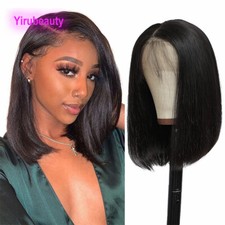 HD 4X4 5 5 Lace Closure Bob Wig 13 4 Wigs Brazilian Virgin Human Hair Straight