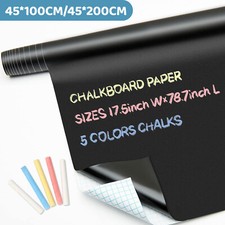 Large Chalkboard Contact Paper Chalks Sticks black Stickers Wallpaper Roll