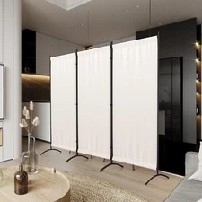 Room Divider Folding Privacy Screens 3 Panel Portable Separating 99.33"W x 71"H