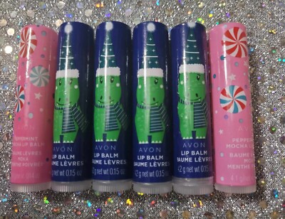 Avon Lip Balms PEPPERMINT  X6 Chapsticks ~ New Cond. Sealed ~ SAME DAY SHIPPING