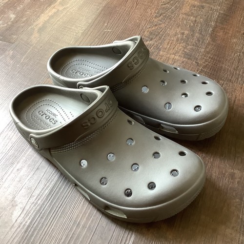 Crocs Clogs MENS Size 11 Gray EXCELLENT 