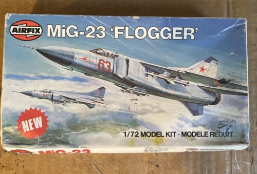 Vintage Airfix Mig-23 Flogger Series 3 Model Kit 03036-8 1/72 Parts Sealed - Afbeelding 1 van 5