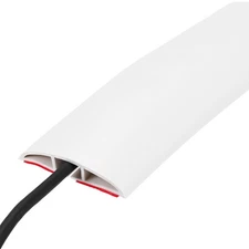 Floor Cord Cover 6ft, Cord Hider for Floor Cable Management Beige White