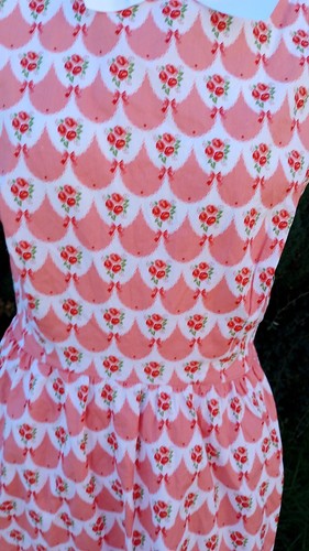 Lovely Coquette Lolita Pink Cake Print Cotton Handmade Midi TeaDress Size 12/14 - Picture 2 of 12