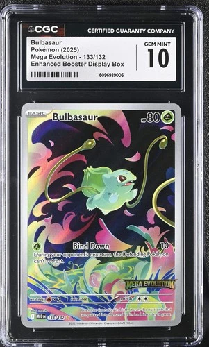 Bulbasaur 133/132 CGC 10 Gem Mint 2025 Stamped Promo Box Mega Evolution Pokemon