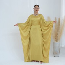 Batwing Sleeve Abaya Muslim Women Kaftan Ramadan Islamic Long Dress Formal Party