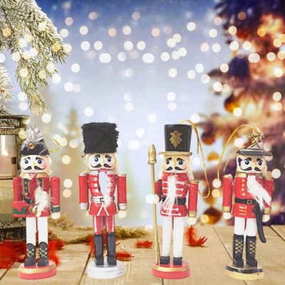 4 Stück Weihnachten Nussknacker Hängedeko Deko Wiederverwendbar Party Geschenk