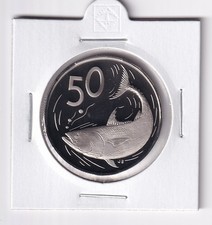 COOK ISLANDS PROOF: 1974 50 CENT COIN IN 2X2 HOLDER #6417