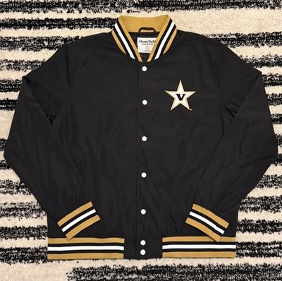 Homefield Vanderbilt Commodores Vandy Varsity Bomber Jacket Black Gold Men s XL