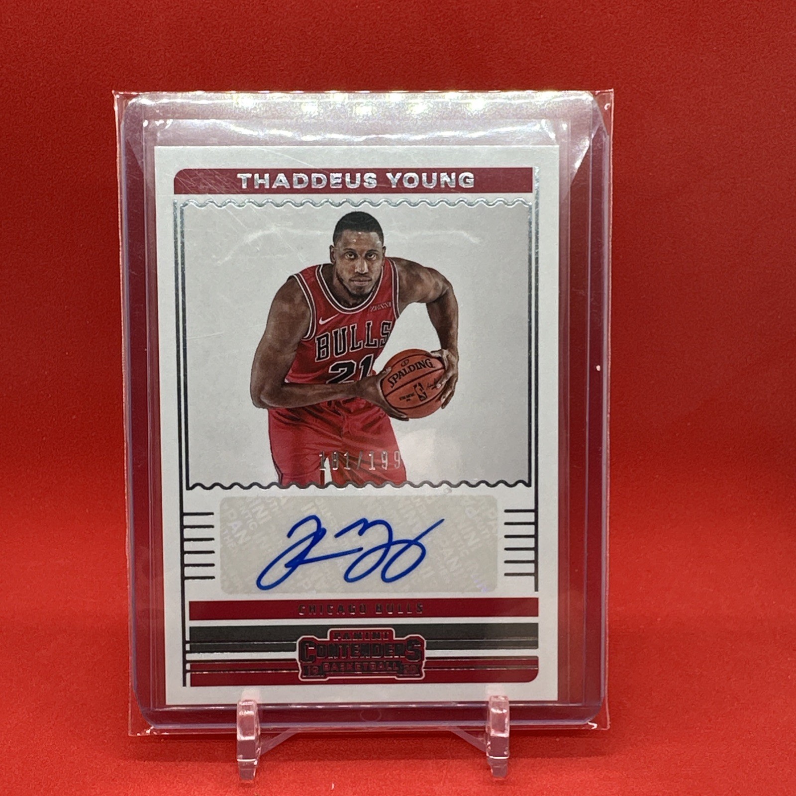2019-20 Panini Contenders Contenders Autographs #28 Thaddeus Young Auto /199