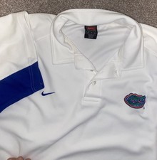 Vintage Nike Gray Tag University of Florida Gators Golf Polo Size Mens XL Stripe