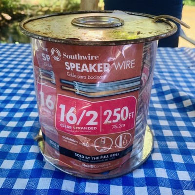 Southwire 250 ft. 16/2 Clear Stranded CU Speaker Wire Roll NEW