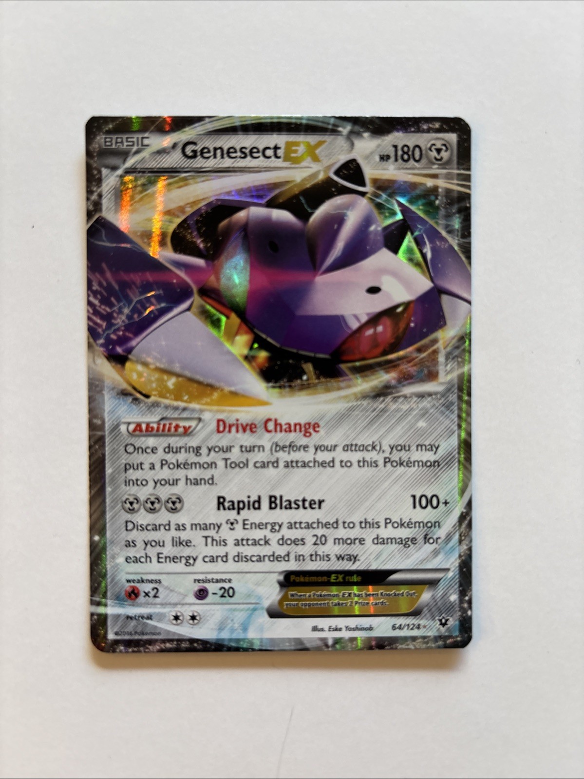 ** Genesect EX 64/124 XY Fates Collide NM Pokemon