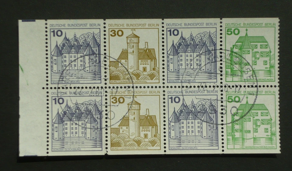 Berlin 1980, C-/D-Werte "Burgen und Schlösser", Heftchenblatt Nr. 19, gestempelt - Bild 1 von 1
