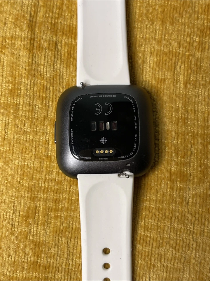 Fitbit Versa 2 Wristband Activity Tracker w/White Band - Black (FB507) - Image 3 of 3