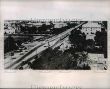 1951 Press Photo Khartum Sudan Gordon Ave arear for palace of King Farouk