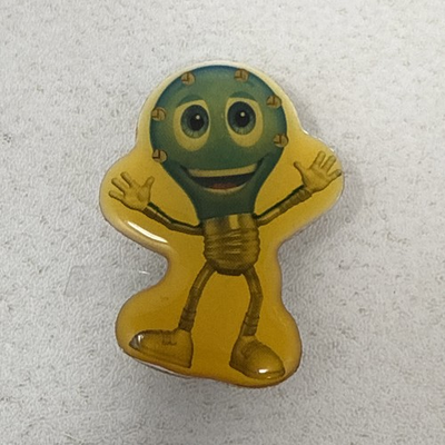 #ad KMART MR. BLUE LIGHT GUY EMPLOYEE LIGHT UP ANTHROPOMORPHIC PIN EARLY 2000#x27;S $35.00