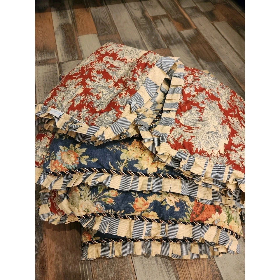 Винтажное розовое одеяло Queen Waverly Sanctuary наволочки коттеджкор французское кантри - Изображение 4 из 4