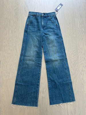 #ad Veronica Beard TAYLOR Northern Lights Raw Hem High Wide Leg Jeans w Tags 24 $165.00