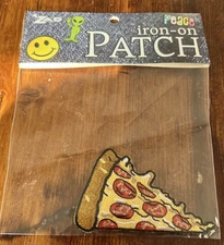 ZAD Pizza Slice Embroidered Iron On Patch 1.75"x3" so cute Retro