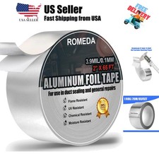 Aluminum Foil Tape, 2 inch x 65 Feet Foil Tape 3.9 mil, Silver Insulation Adh...