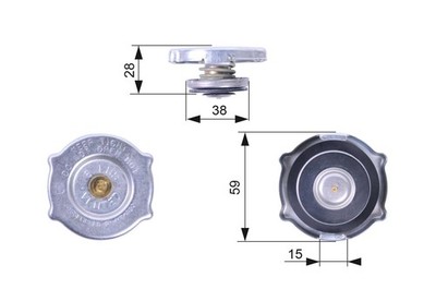 Verschlussdeckel Kühler GATES RC135 für CHRYSLER CHEVROLET JEEP FORD VOYAGER LE