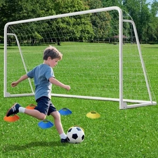 SUNYRISY 6x4/8x6/10x6.5/12x6ft Soccer Goals Foldable Soccer Goal Weatherproof