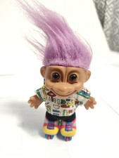 Vintage Russ Troll Doll ROLLER BLADE SKATER Light Purple Hair Ty38