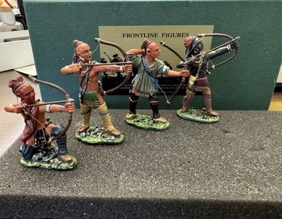 Frontline Figures The Indian Wars- Woodland Indians 4 Firing Bows IW.3. 1/32