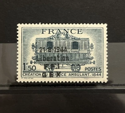 FRANCE Timbre LIBERATION DE GEX (AIN) Service Ambulant 1944 Neuf** - Photo 1/2