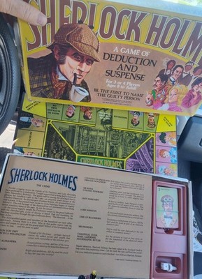 Vintage 1980 Sherlock Holmes Board Game Deduction and Suspense Whitman Complete