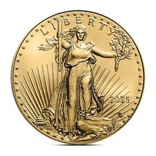 2025 1/2 oz American Eagle Gold Coin (BU) 5716.00 per troy oz