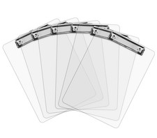 Plastic Clipboards Set of 6 Transparent Clipboard Clear Strong 12.5 x 9 Inch