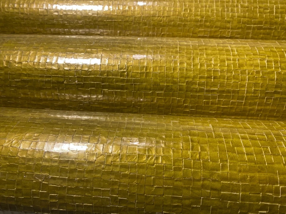 Papel pintado de vinilo azulejo mosaico de vidrio dorado 11YD ELITIS Francia 640 acres $505 al por menor Foto 2 de 4