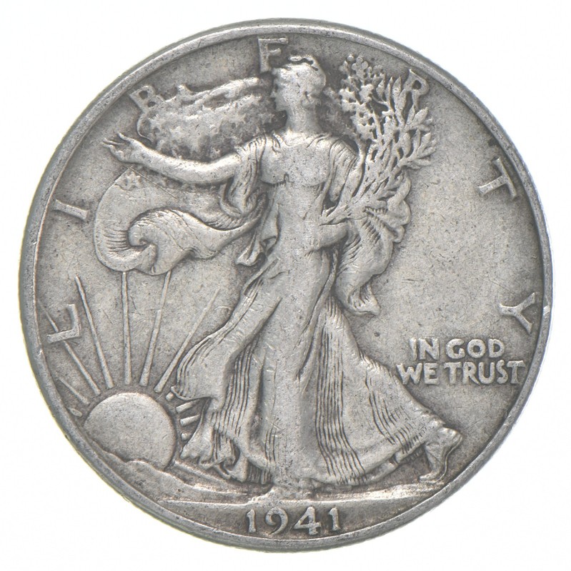1941 XF Walking Liberty Half Dollar 90% Silver *0452