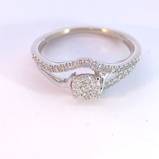 Lady's Diamond Wedding Set 38 Diamonds .365 Carat T.W. 10K White Gol MI1071325 